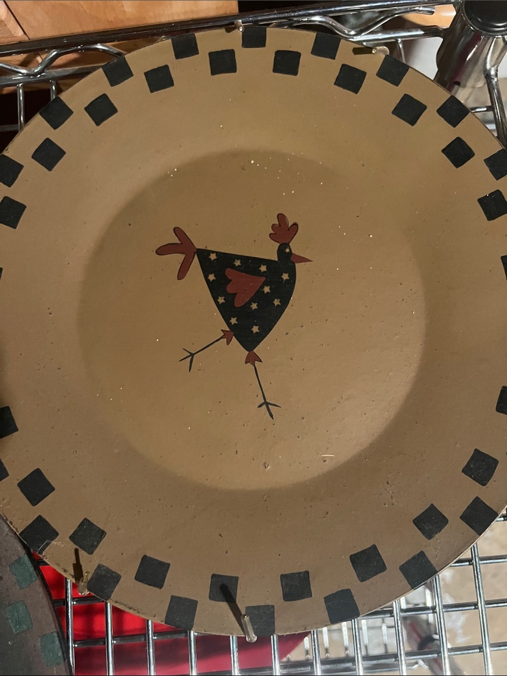 Country Chic Chicken Dinner Plate Set - Black, Brown, Cream - Picture 4 of 5
